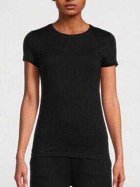 Majestic Filatures Soft Touch Crewneck T-Shirt – Black | Size 1 | NWT